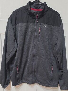 Orvis Classic Collection Grey Heather Fleece Zip Up Jacket XL